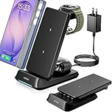 Kpon WF31 3-in-1 Foldable Magnetic Wireless Charging Station for $13.96