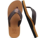 KuaiLu Men’s Yoga Mat Faux Leather Flip Flop Sandals for $9.99