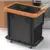 50 Gallon Kunlabori 2-Section Leather Patchwork Rolling Laundry Hamper for $30