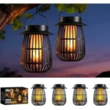 Kyekio Gen2 Flame Solar Lanterns (4-Pack) – $23.99