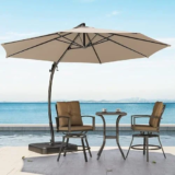 LAUSAINT HOME Patio Cantilever Umbrella with Base for $87.99