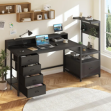 Lazmvlz 23.2″ x 63.8″ Gaming Desk with Storage Drawers & Pegboard for $149.99