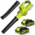 LAZYBOI 21V Cordless Electric Leaf Blower with 2 Batteries & Charger for $40