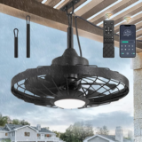 Lediary 15W 20″ 6-Speed Waterproof Outdoor Ceiling Fan with Light – $79.98