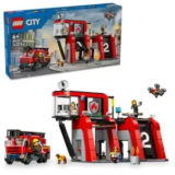 843-Piece LEGO City Fire Station Building Set for $64