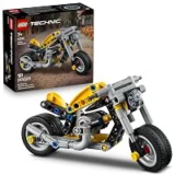 LEGO Technic Yellow Motorcycle Toy with 3-Piston Engine – $7.25