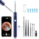 LEIPUT 8-Piece Earwax Remover Tool with 1080p Camera (Navy Blue) – $14