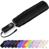 Lejorain 42″ Automatic Folding Compact Flat Umbrella for $9.99