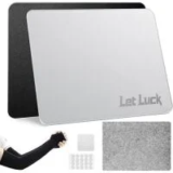 LetLcuk 15.7″x11.8″ Ultra-Smooth Glass Gaming Mouse Pad with Arm Sleeve and Bag for $29.99