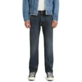 Levi’s Men’s 505 Regular Fit Jeans in Dark Stonewash for $26.97