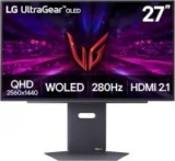 LG 27″ Ultragear QHD 280Hz OLED Gaming Monitor (27GX700A-B) – $399.99