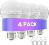 LHZHENG 4-Pack 12W Rechargeable LED Emergency Light Bulbs $16