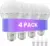 LHZHENG 4-Pack 12W Rechargeable LED Emergency Light Bulbs $16