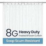 LiBa Waterproof Plastic Shower Curtain 72 x 72-inch for $8.59