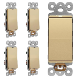 LIDER Lighted Frameless Paddle Light Switch 5-Pack for $59.39