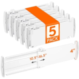 Lifewit 5-Pack Expandable Drawer Dividers for $7.99