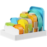 Lifewit Plastic Lid Organizer with 6 Adjustable Dividers for $9.74