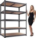 Lionhon 30″ x 62″ Heavy Duty 5-Tier Garage Shelf for $39
