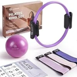 LIONSCOOL 14-inch Pilates Ring Set with Padded Handles, Mini Ball & Bands – $18.49 ($36.99 Original)