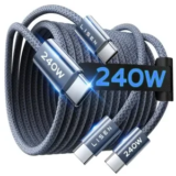 2-Pack LISEN 240W USB-C to USB-C Cables (6.6ft) – $5.60