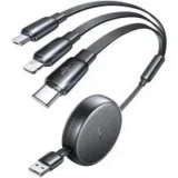 Lisen 3-in-1 Retractable 3.67ft USB Cable for $5.99