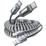 Lisen 4ft 3.1A Coiled USB-A to USB-C Cable (2-Pack) for $6.99
