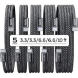 Lisen 60W USB-C Cables 5-Pack Now Only $7.49