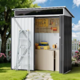 Lockable 5×3 FT Outdoor Storage Shed with Window for $104.99