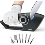 Longzon 6-in-1 Knife Sharpener with Cut-Resistant Glove for $11.99