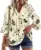 LOOKBOHO Floral V-Neck 3/4 Sleeve Women’s Blouse Shirt for $5.99