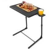 Loryergo Height Adjustable Tilt Folding TV Tray with Cup Holder for $19.97