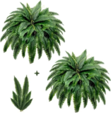 LuceAlberi 45-Inch Artificial Boston Fern Bush Set of 2 for $31.99