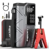 Lucklike W210 12V 6000A Peak Car Jump Starter with Air Compressor – $35