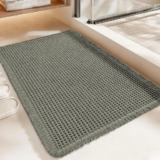 Luxury Waffle Bath Mat with Tassels for $7.49