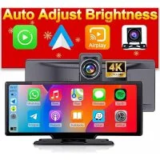 Luzeterna 9.3″ CarPlay & Android Auto Stereo with 4K Dash Cam for $49.99