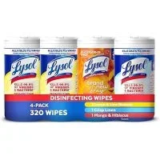 Lysol Disinfectant Wipes 4-Pack (80-Count) for $11.38