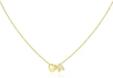 M Mooham 16″ 14K-Gold-Plated Heart Initial Necklace for $3.99