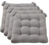 Set of 4 Mainstays Textured Chair Seat Cushions for $16