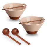MALACASA 2-Pack 42oz Ceramic Ramen Bowl Set for $35