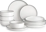 12-Piece Malacasa LUNA Porcelain Dinnerware Set $31 at Amazon