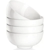 Malacasa White Porcelain Soup Bowls 4-Pack for $10.41