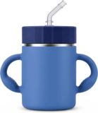 Mamalovey 12oz Insulated Kids Water Bottle & Sippy Cup with Straw for $11.99