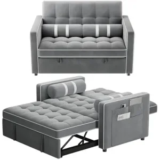 Marsail 3-in-1 Convertible Futon Sleeper Sofa Bed for $290