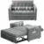 Marsail 3-in-1 Convertible Futon Sleeper Sofa Bed for $290