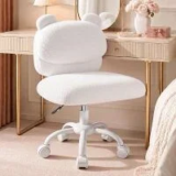 Marsail Adjustable Armless Vanity Chair with Wheels for $39.99