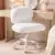 Marsail Adjustable Armless Vanity Chair with Wheels for $39.99