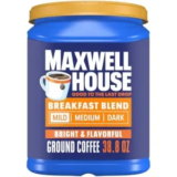 Maxwell House Breakfast Blend Mild Roast Ground Coffee 38.8 oz Canister for $7.71