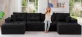 Up to 68% Off Living Room Furniture – MAXYOYO 132″ U Shaped Modular Sectional Sofa for $670