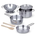 Melissa & Doug 8-Piece Stainless Steel Pots and Pans Kitchen Set for $11.75 $12