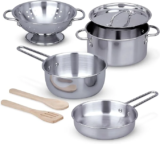 Melissa & Doug 8-Piece Stainless Steel Pots & Pans Play Kitchen Set for $11.75